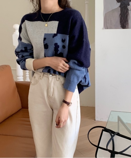 「emi+」 長袖ニット FREE ブラウン レディース_画像3