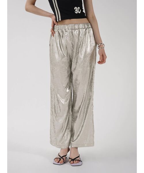 パンツ GLITTER WIDE EASY PANTS レディース : ZOZOTOWN Yahoo