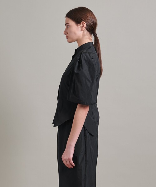 ブラウス シャツ 「LOEFF」グロッシー タフタ パフスリーブ ブラウス レディース LOEFF ブラウス シャツ 「LOEFF」グロッシー タフタ