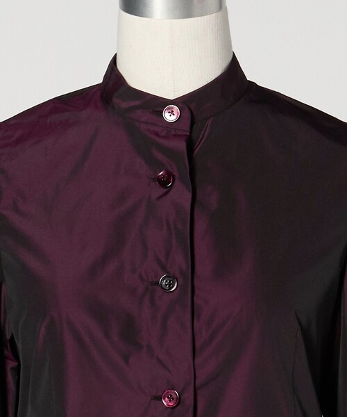 ブラウス シャツ 「LOEFF」グロッシー タフタ パフスリーブ ブラウス レディース LOEFF ブラウス シャツ 「LOEFF」グロッシー タフタ