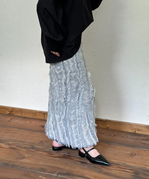 「Per sist ence」 ニットスカート FREE アイボリー レディース_画像5