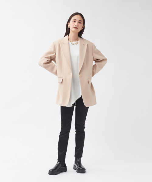 「qualite」 チェスターコート 38 ブラウン レディース_画像5