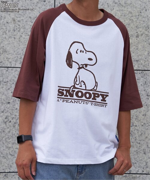 PEANUTS tシャツ ピーナッツ SNOOPY スヌーピー TP ビンテージラグラン 