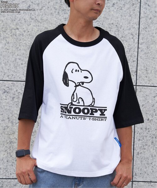 PEANUTS tシャツ ピーナッツ SNOOPY スヌーピー TP ビンテージラグラン 