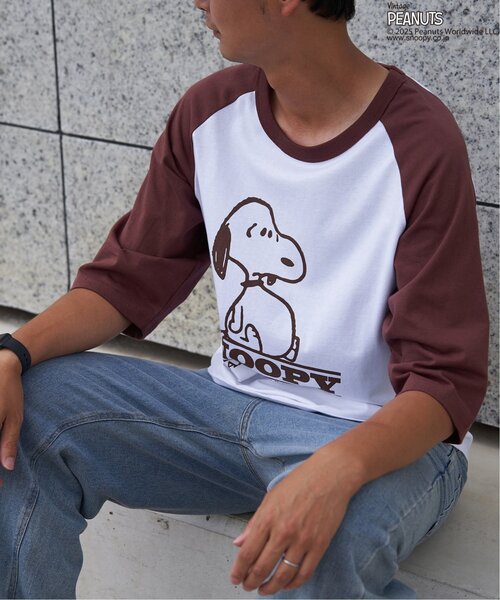 PEANUTS tシャツ ピーナッツ SNOOPY スヌーピー TP ビンテージラグラン