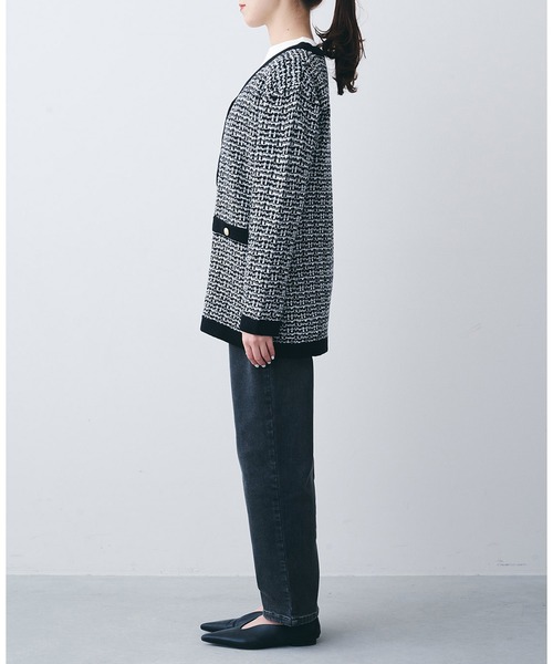 「IEDIT」 加工デニムパンツ LARGE ブラック レディース