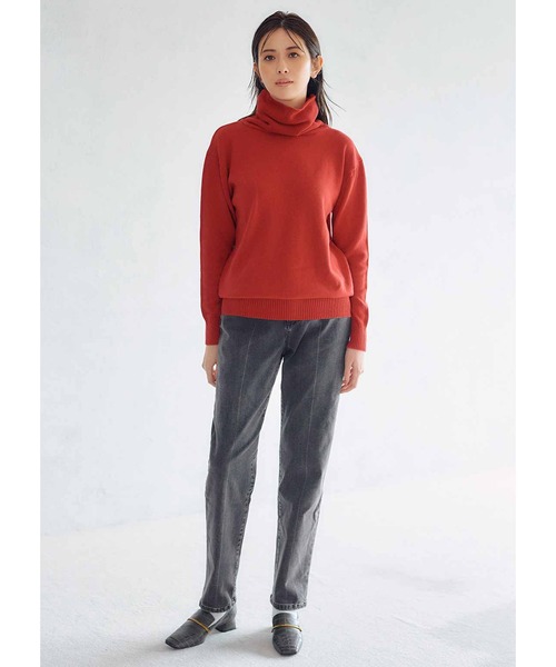 「IEDIT」 加工デニムパンツ LARGE ブラック レディース
