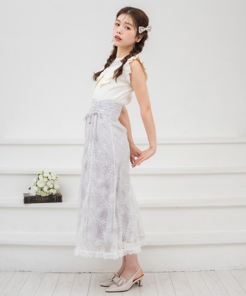 新品❤️CPG❤️スカート クチュールバイロジータ スカート フラワー刺繍レーシースカート