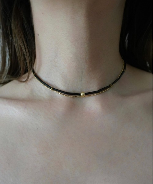 Lynn. ネックレス bamboo ＆ chain necklace／3way レイヤード 