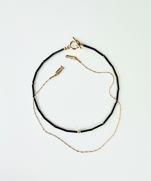 Lynn. ネックレス bamboo ＆ chain necklace／3way レイヤード 