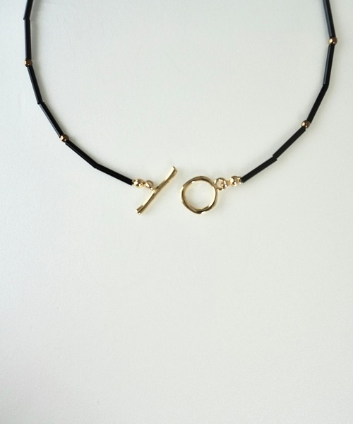 Lynn. ネックレス bamboo ＆ chain necklace／3way レイヤード 