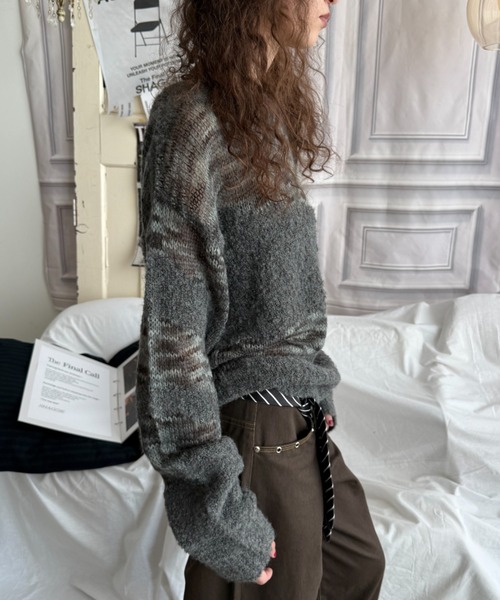 SHAGGIE（シャギー） ニット セーター 「ViVi掲載」ニュアンスボーダー