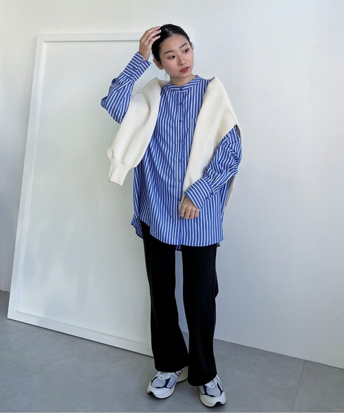 「feepur」 長(zhǎng)袖チュニック MEDIUM ブルー レディース