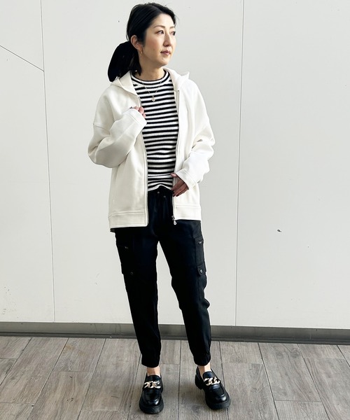 「BANANA REPUBLIC FACTORY STORE」 ジップアップパーカー S ベージュ系その他 レディース