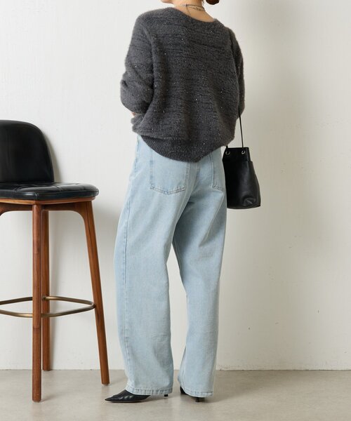 新品　Jena　espace merveilleux スパンコールメッシュニット Jena espace merveilleux ニット セーター 「ぴらこ企画カラー