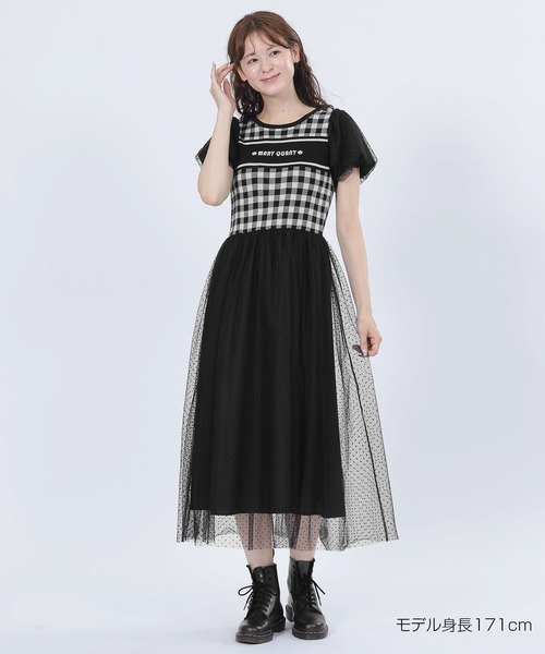 新品、タグ付きMARY QUANT ワンピース MARY QUANT ワンピース マリークワント mary quant レトロロゴ