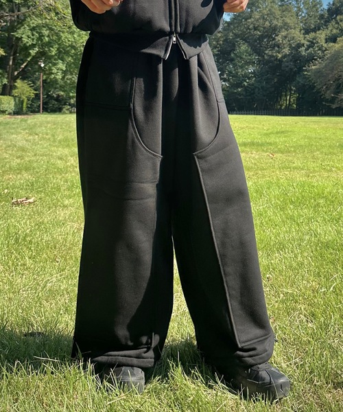 MandO（エムオー） スウェットパンツ ジャージ パイピングダブルニー