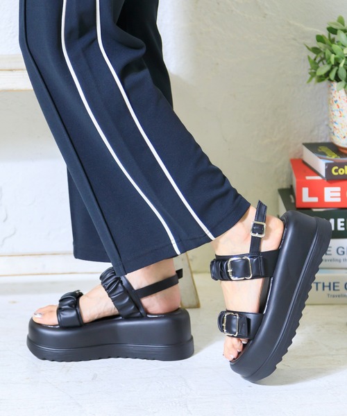 「attagirl」 フラットサンダル S ブルー レディース_画像3