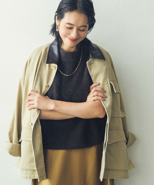 Gready Brilliant（グレディブリリアン） コート アウター レザー衿付