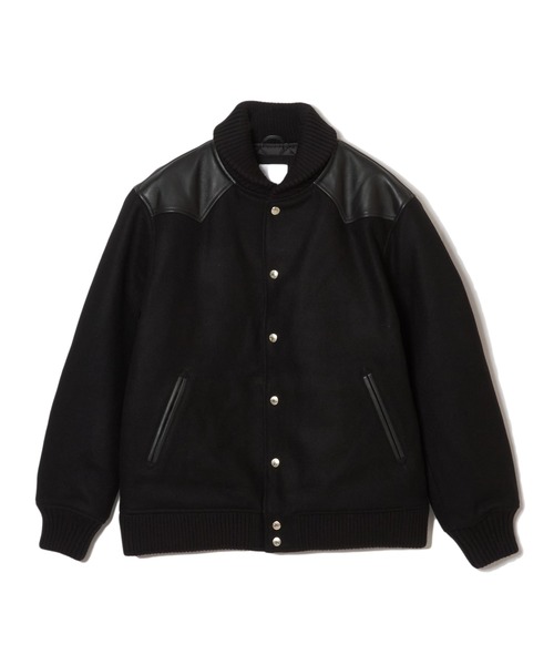 クライミースタジャン ブルゾン CRIMIE（クライミー） スタジャン S ブラック×ホワイト メンズ