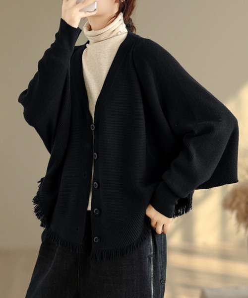 2025SS LOUNIE フリンジニットカーディガン 2025SS LOUNIE フリンジニットカーディガン 2025SS LOUNIE フリンジ