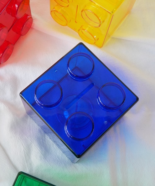 インテリア 「 Sowel. / ソエル 」 クリアカラー ブロック 貯金箱