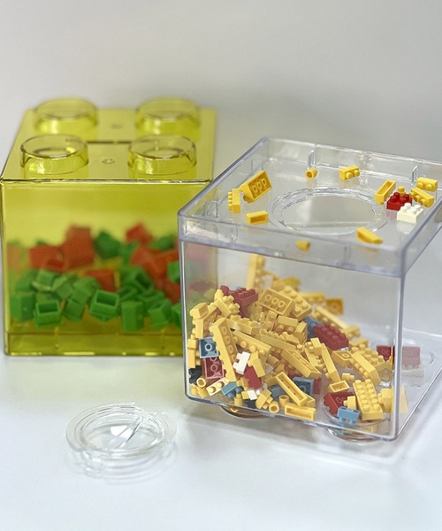 インテリア 「 Sowel. / ソエル 」 クリアカラー ブロック 貯金箱