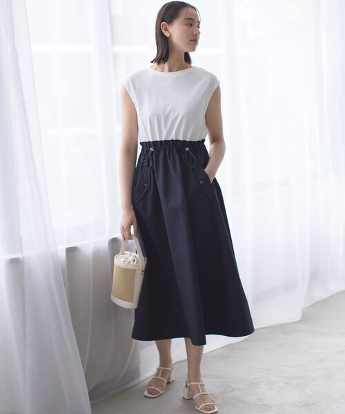 「組曲」 ノースリーブワンピース 5 ブラック レディース_画像4