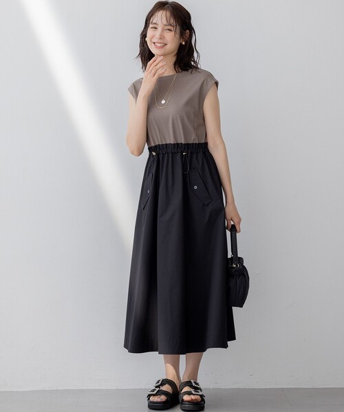 「組曲」 ノースリーブワンピース 5 ブラック レディース_画像9