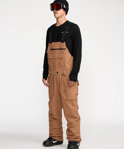 スノーボード　ボルコム　ビブパンツ　ブラウン　Lサイズ　新品 VOLCOM（ボルコム） パンツ VOLCOM ROAN BIB OVERALL/ボルコムスキー