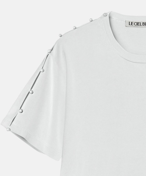 「LE CIEL BLEU」 半袖Tシャツ 36 オフホワイト レディース_画像2