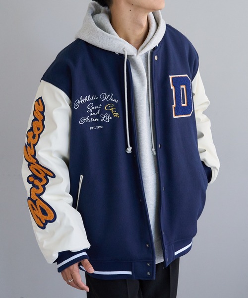 Discoat（ディスコート） スタジャン FREE ネイビー メンズ : ZOZOTOWN