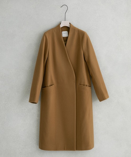 【美品】Unlted Tokyo ノーカラーコート　ベージュ 1 UNITED TOKYO（ユナイテッドトウキョウ） ノーカラーコート 1 ベージュ