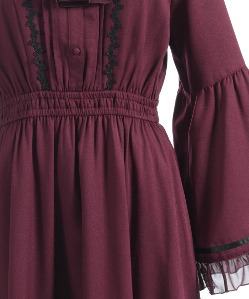 axes femme（アクシーズ ファム） ワンピース ジャボブローチ付ロング