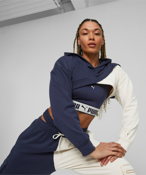 PUMA（プーマ） プルオーバーパーカー X-LARGE ネイビー レディース