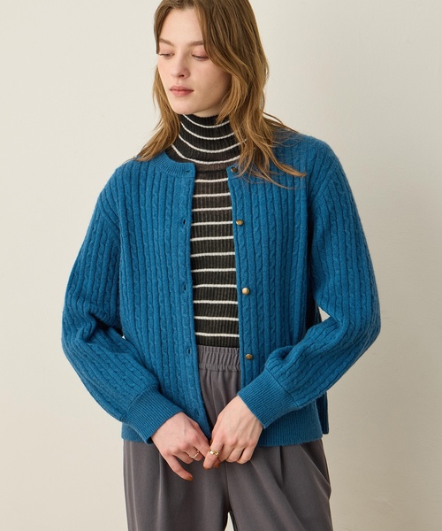 LE SOUK HOLIDAY（ルスークホリデー） カーディガン ケーブルニット