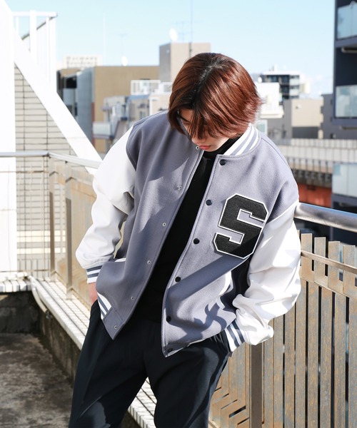 WESTSEA（ウエストシー） スタジャン M グレイッシュベージュ メンズ