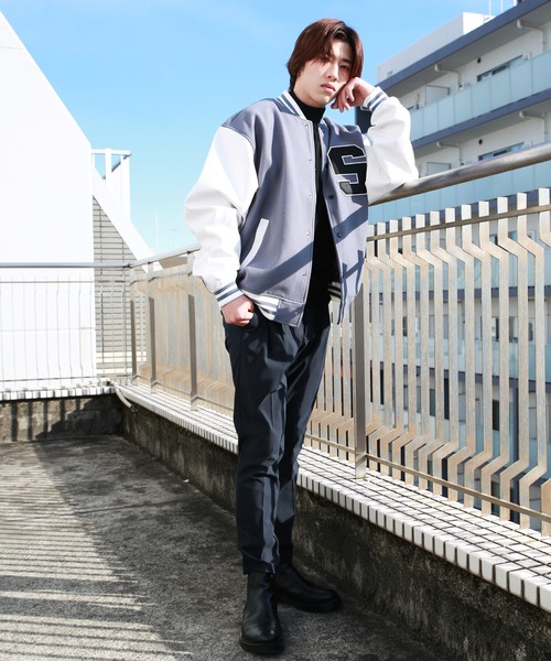 WESTSEA（ウエストシー） スタジャン M グレイッシュベージュ メンズ