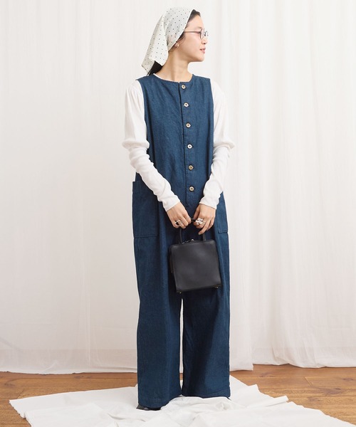 サロペット・オーバーオール・オールインワン fig london denim rompers fig London（フィグロンドン） オールインワン denim rompers