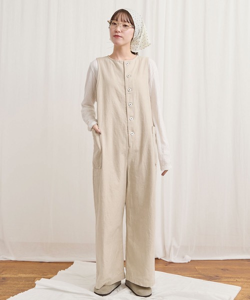 サロペット・オーバーオール・オールインワン fig london denim rompers fig London（フィグロンドン） オールインワン denim rompers