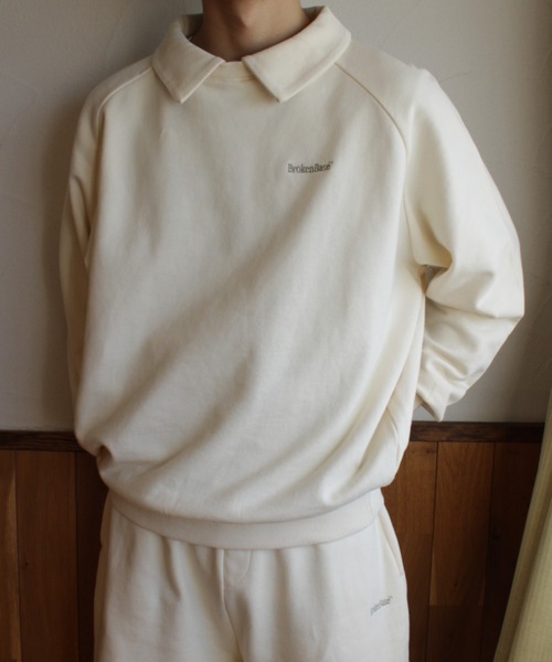 「BROKEN BASE」 スウェットカットソー MEDIUM ネイビー メンズ_画像8