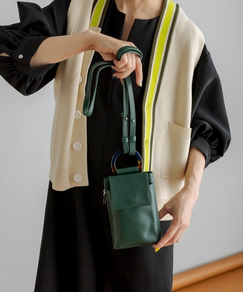 ear PAPILLONNER（イア パピヨネ） ショルダーバッグ FREE グリーン