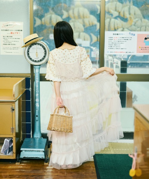 「kutir」 キャミソールワンピース FREE オフホワイト レディース_画像3