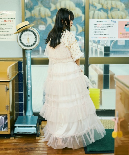 「kutir」 キャミソールワンピース FREE オフホワイト レディース_画像7