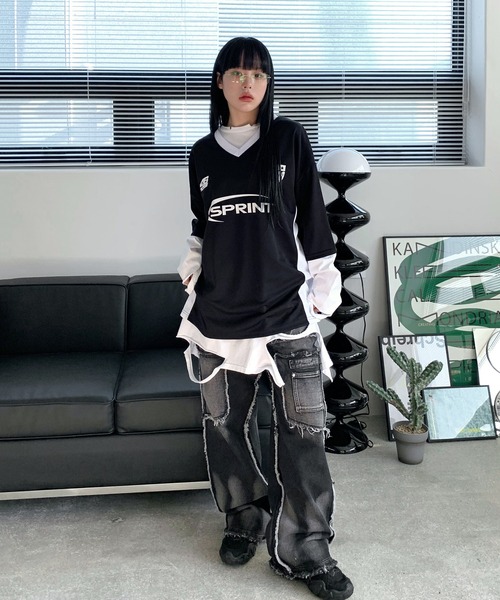 「FOLLOWIN」 半袖Tシャツ FREE アイボリー レディース_画像3
