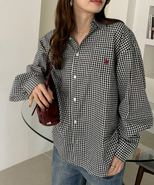 「U.S. POLO ASSN.」 長袖シャツ L ピンク レディース_画像6