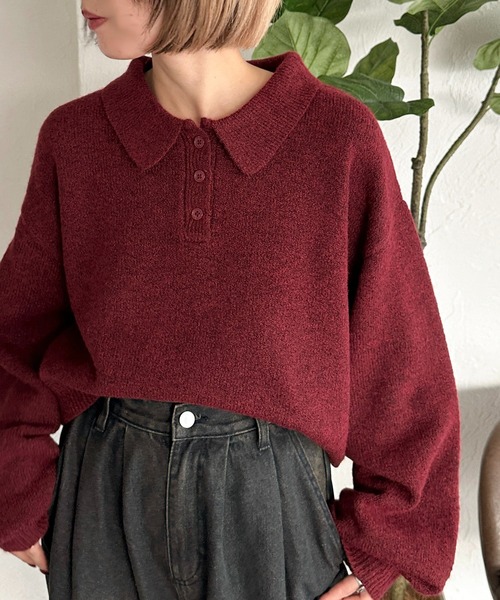 「apres jour mignon」 長袖ニット X-LARGE ピンク レディース_画像2