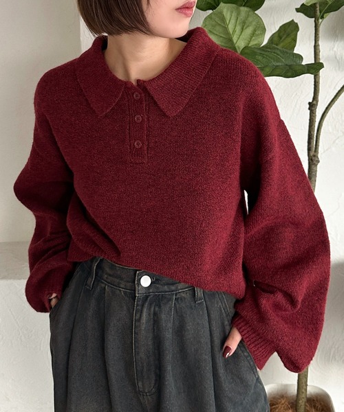 「apres jour mignon」 長袖ニット X-LARGE ピンク レディース_画像3