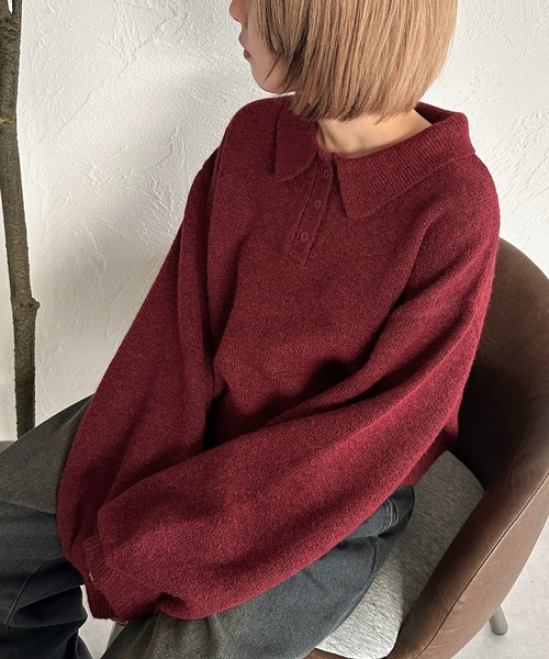 「apres jour mignon」 長袖ニット X-LARGE ピンク レディース_画像6
