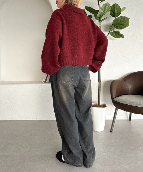 「apres jour mignon」 長袖ニット X-LARGE ピンク レディース_画像8
